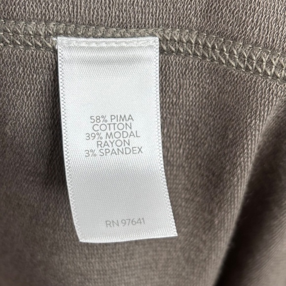 J Jill Tunic Dress XL Pima Cotton Taupe Boho Lagenlook Minimalist Classic Pocket - Picture 7 of 11